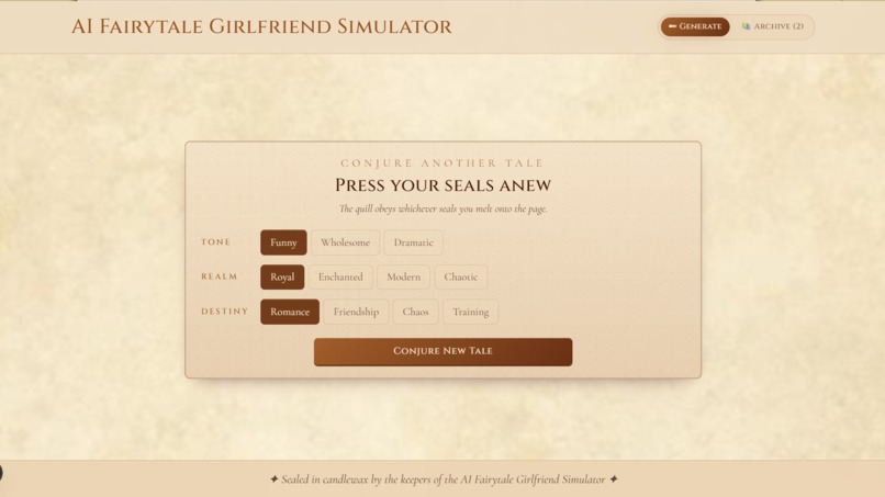 AI Fairytale Girlfriend Simulator – screenshot 1