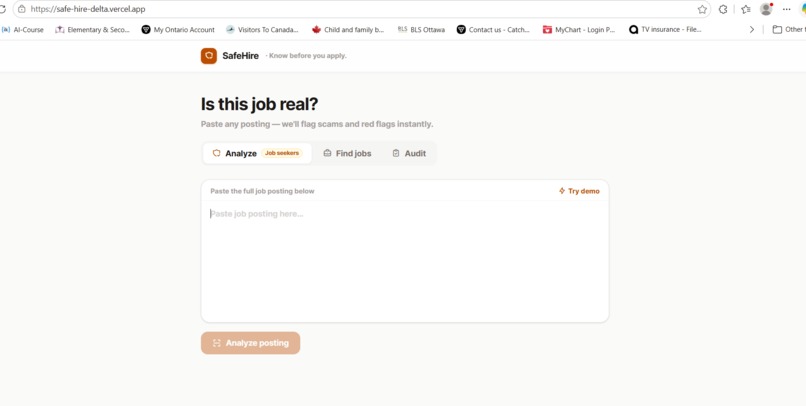 SafeHire – screenshot 1