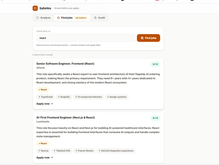 SafeHire – screenshot 2
