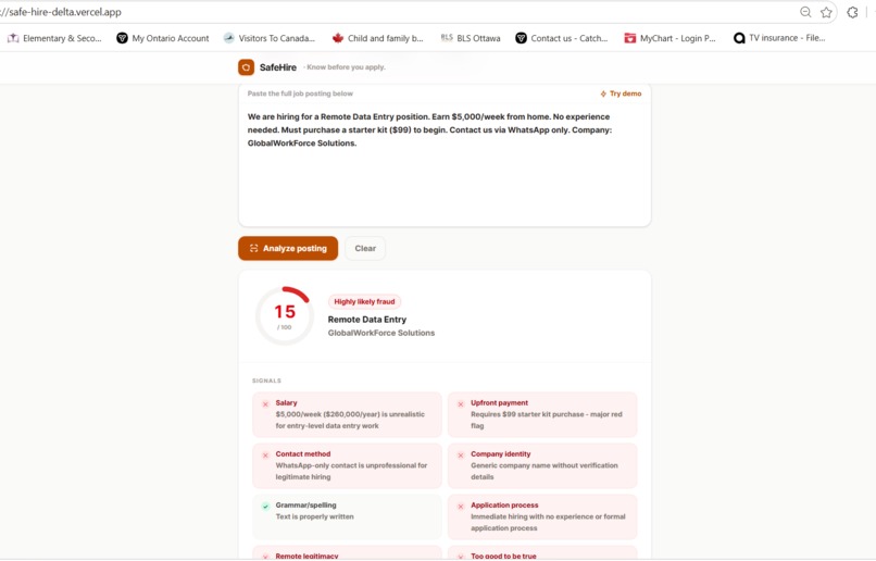 SafeHire – screenshot 3