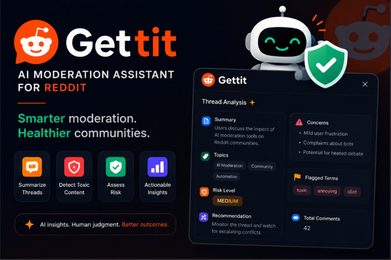 Gettit — AI Moderation Assistant for Reddit – screenshot 4