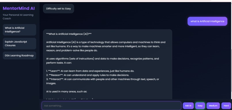 MentorMind AI  – screenshot 1