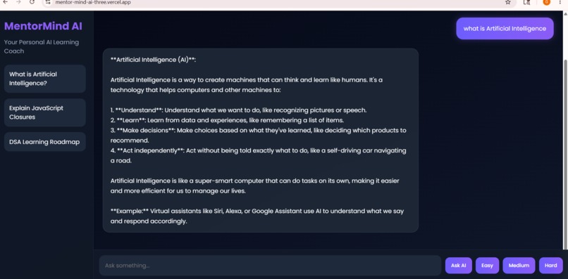 MentorMind AI  – screenshot 2