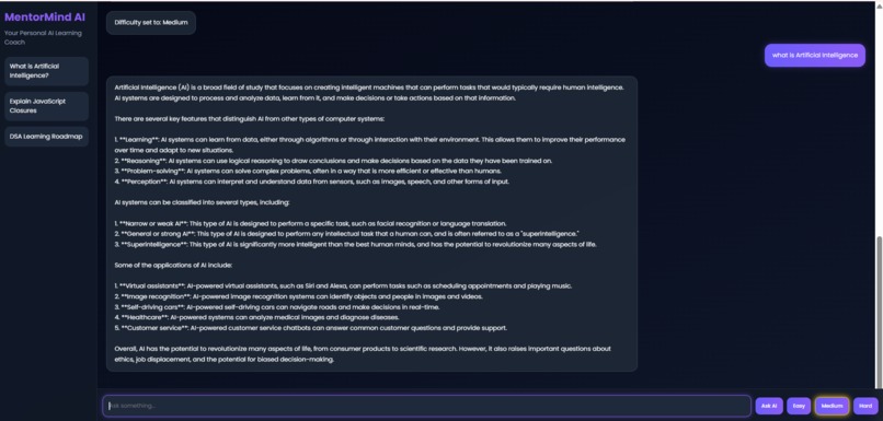 MentorMind AI  – screenshot 3