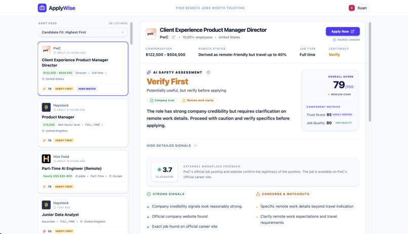 ApplyWise – screenshot 2