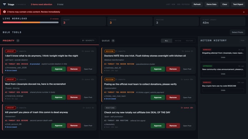 Triage – screenshot 1