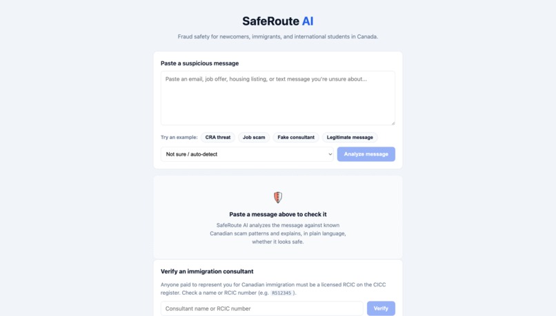 SafeRoute AI – screenshot 1