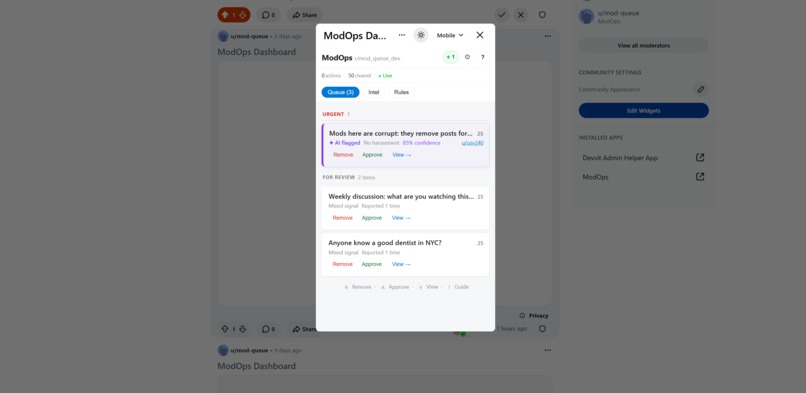 ModOps – screenshot 2