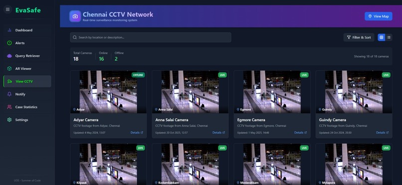 EvaSafe: Real-Time AI Crime Detection & Smart Surveillance – screenshot 4