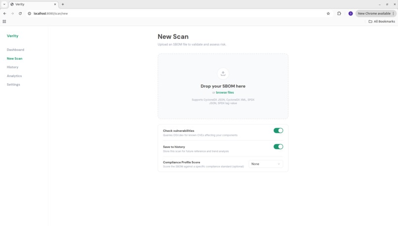 Verity SBOM Validator – screenshot 3