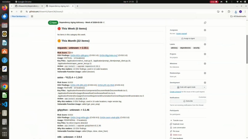 dependency-aging-advisor – screenshot 3