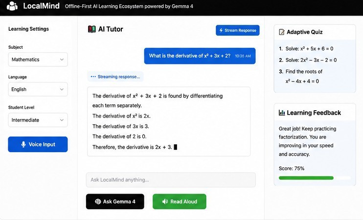 LocalMind: AI Tutor for Personalized Learning in Africa – screenshot 2