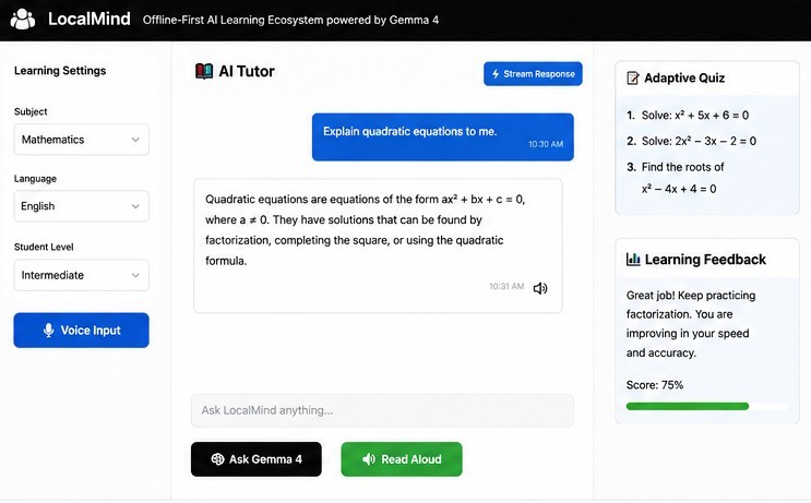 LocalMind: AI Tutor for Personalized Learning in Africa – screenshot 3