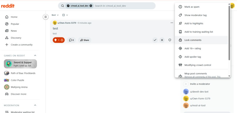 Mod AI Tool – screenshot 2