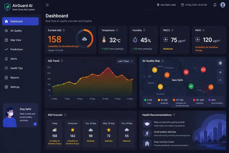 AirGuard AI – Smart Smog Alert System – screenshot 1