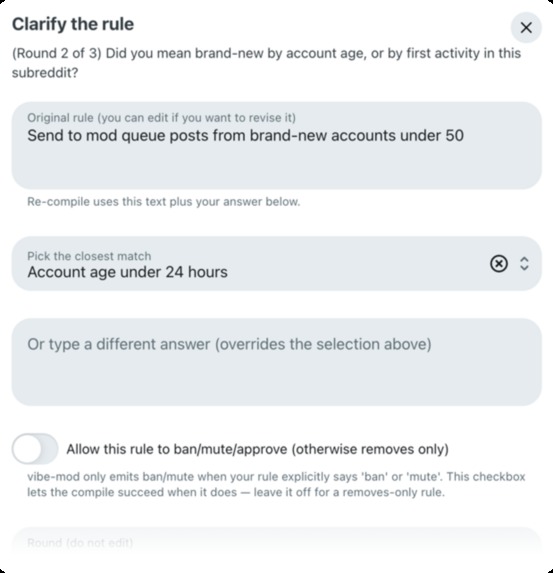 vibe-mod - Say It, Ship Subreddit Rules – screenshot 4