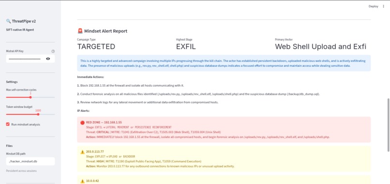 ThreatPipe v2: Autonomous SIFT IR Agent with MCP – screenshot 9