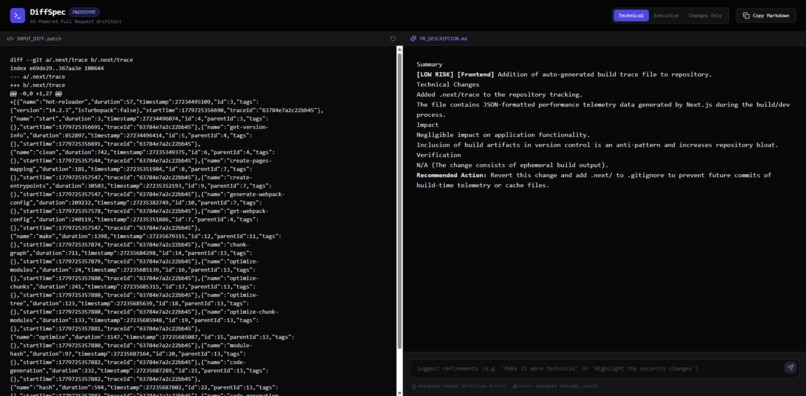 DiffSpec – screenshot 1