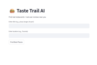 Taste Trail AI — Smart Local Food Decision Agent