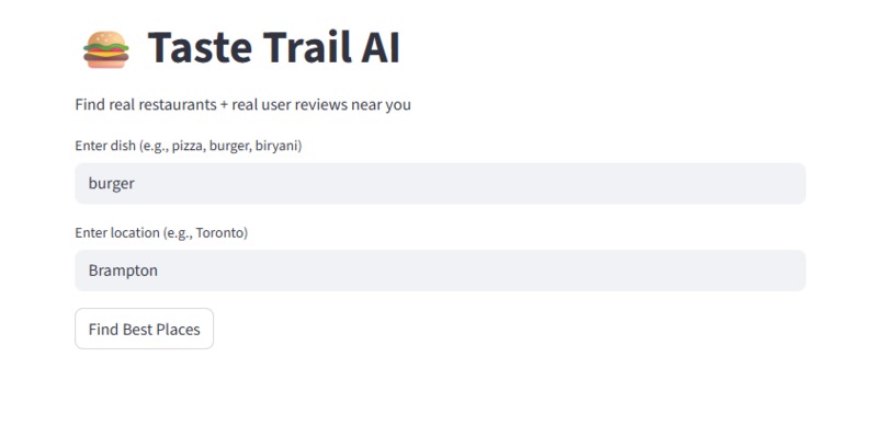 Taste Trail AI — Smart Local Food Decision Agent – screenshot 3