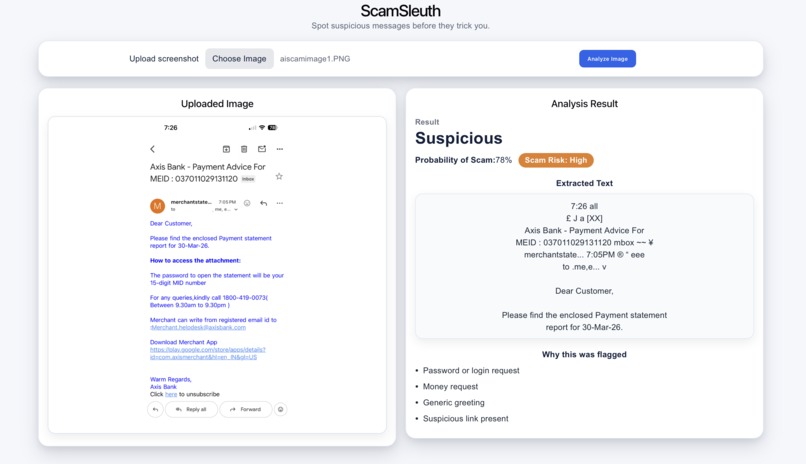 ScamSleuth – screenshot 1