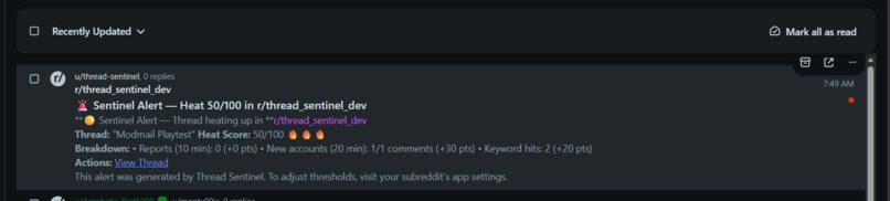 Thread Sentinel – screenshot 3