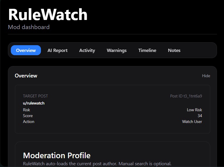 RuleWatch – screenshot 1
