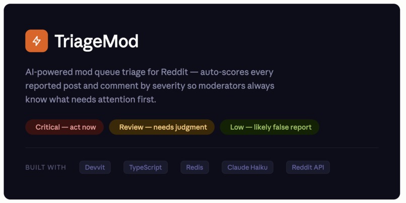TriageMod – screenshot 1