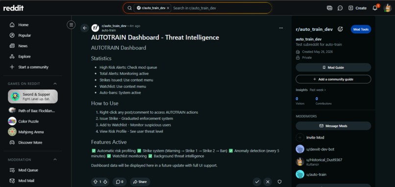 AUTOTRAIN – screenshot 3