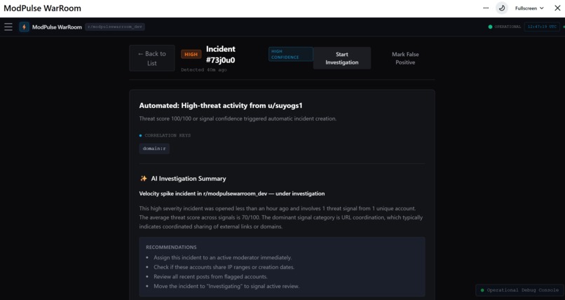 ModPulse WarRoom – screenshot 2