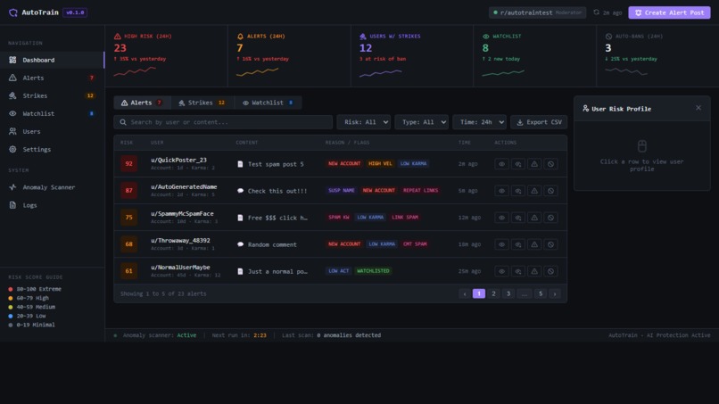 AUTOTRAIN – screenshot 5