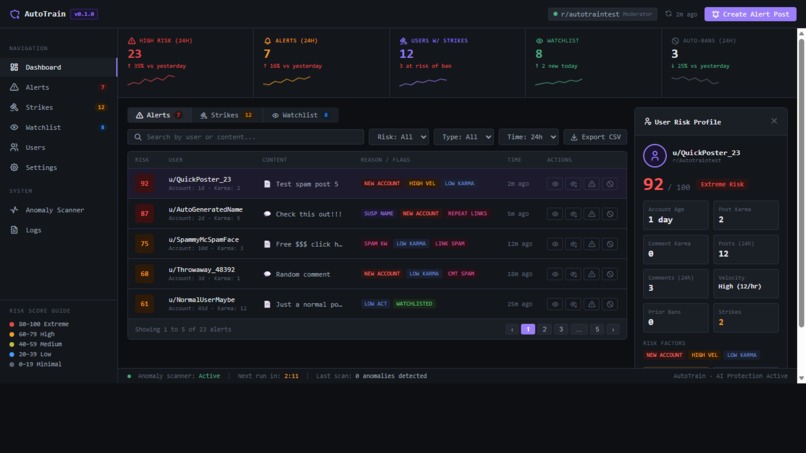 AUTOTRAIN – screenshot 6