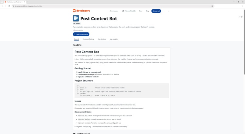 Post Context Bot – screenshot 1