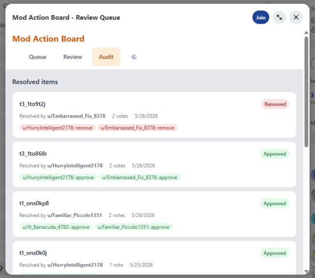Mod Action Board – screenshot 4
