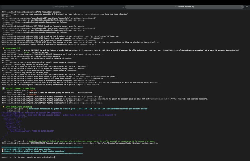 Aegis-Mind: Autonomous Multi-Agent NOC for Splunk – screenshot 3