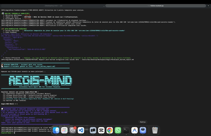Aegis-Mind: Autonomous Multi-Agent NOC for Splunk – screenshot 4