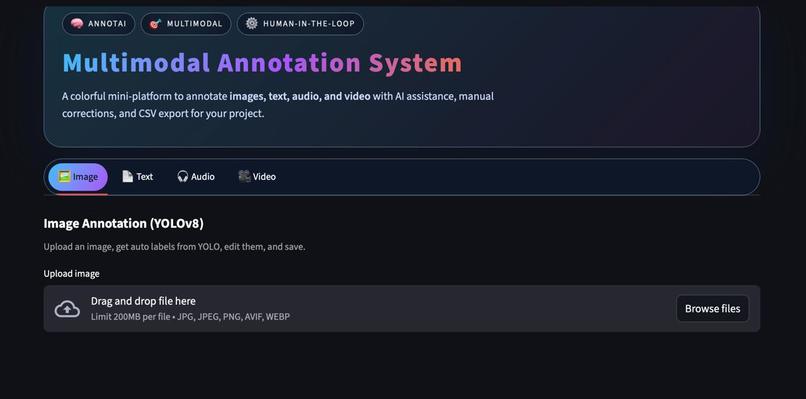 MULTI MODAL ANNOTATION SYSTEM  – screenshot 1