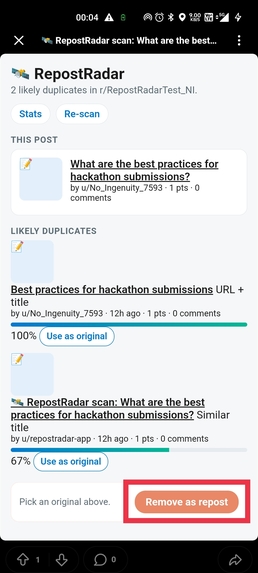 Repost Radar – screenshot 3