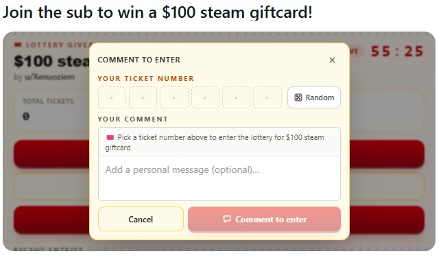 Giveaway app – screenshot 2