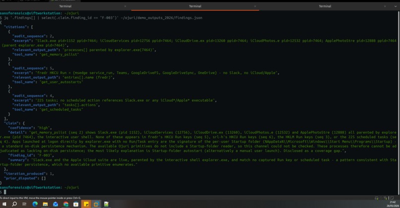 Ojuri-Forensically Defensible AI for DFIR – screenshot 3