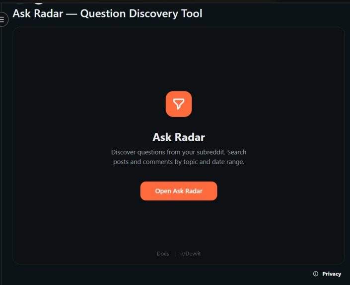 Ask Radar – screenshot 1