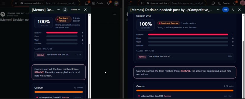 Memex: institutional memory for mod teams – screenshot 1