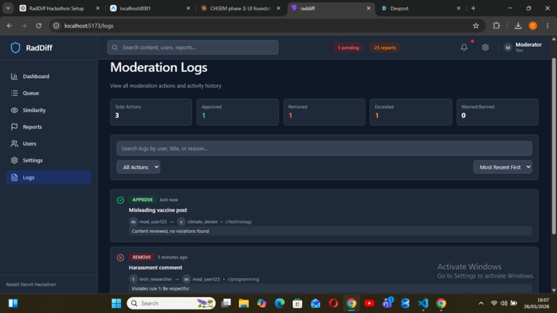 raddiff – screenshot 1