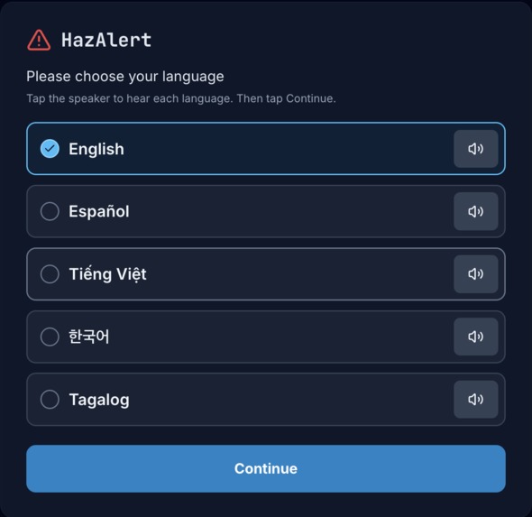 HazAlert – screenshot 1