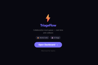 TriageFlow — Collaborative Mod Queue