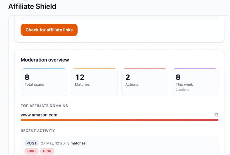 Affiliate Shield – screenshot 4