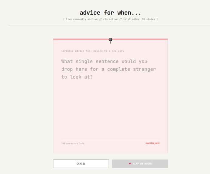 Advice for When – screenshot 2