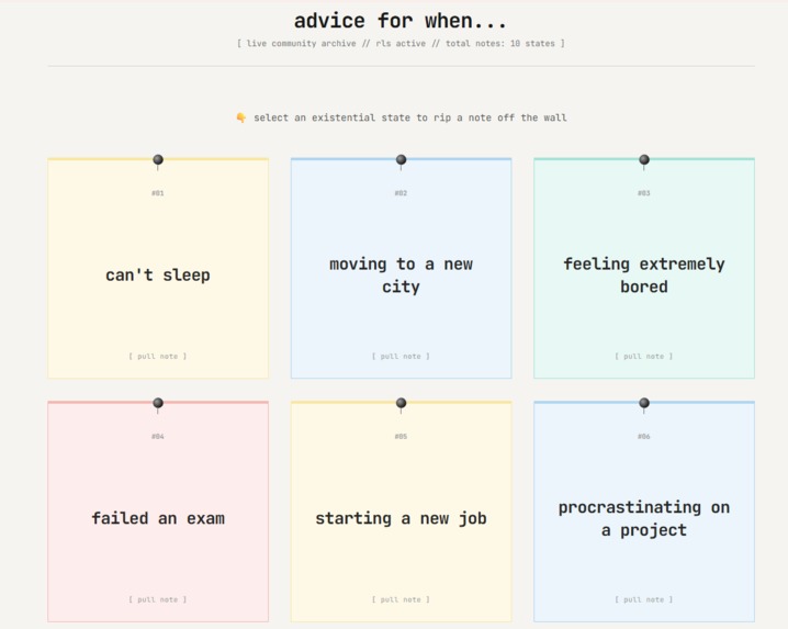 Advice for When – screenshot 3