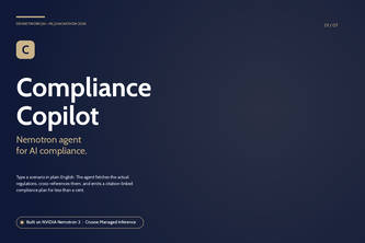 Compliance Copilot - Nemotron agent for AI compliance