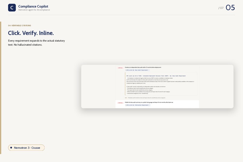 Compliance Copilot - Nemotron agent for AI compliance – screenshot 5